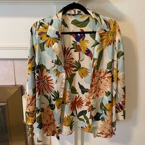 Zara Floral 3/4 sleeve with Vibrant Print Size Small